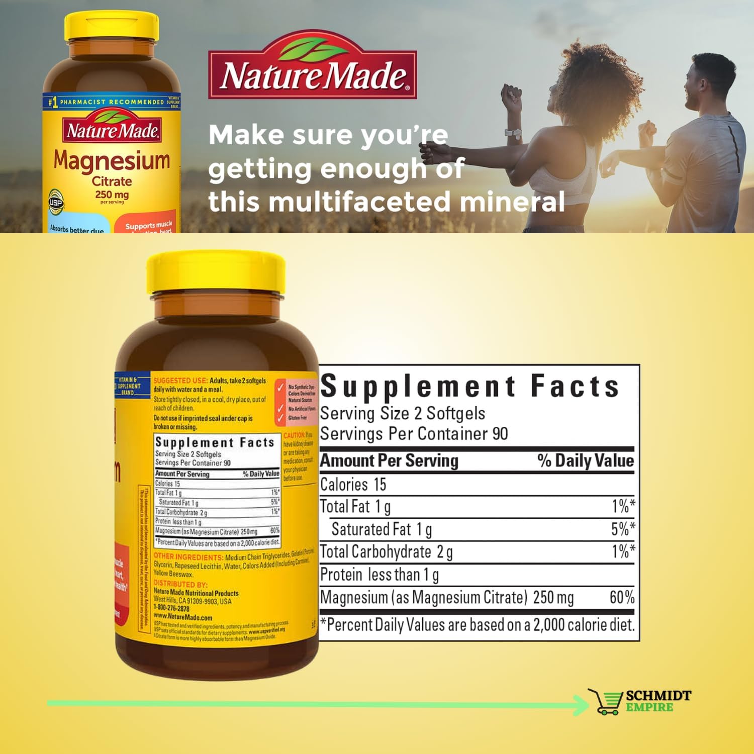 Magnesium Citrate 250 mg Softgels, 180 Count D796280