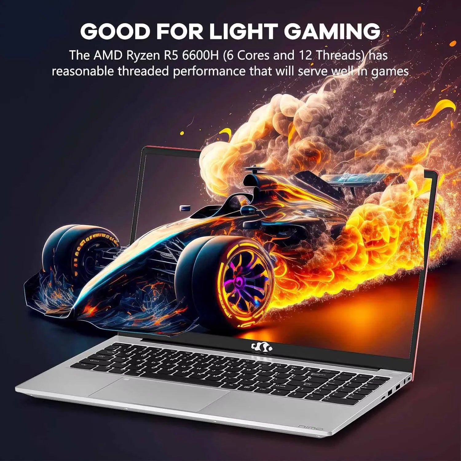 15.6" IPS FHD Gaming Laptop, AMD Ryzen 5 6600H, 16GB DDR5 RAM, 1TB SSD F6939