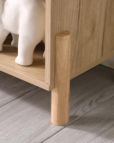 Bathroom Floor Cabinet with Rattan Doors and Adjustable Shelf I761