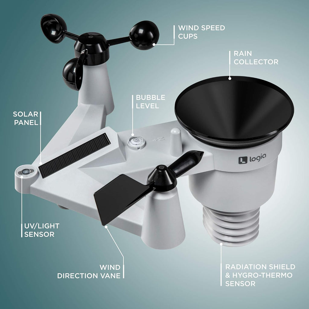 7-in-1 Wi-Fi Weather Station with Solar, Indoor/Outdoor Remote Monitoring System L516768