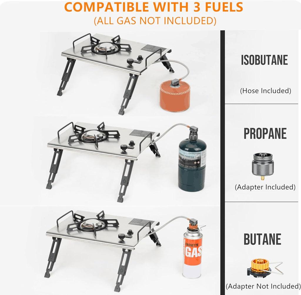 Folding Camping Table with Gas Stove and Carrying Case S422