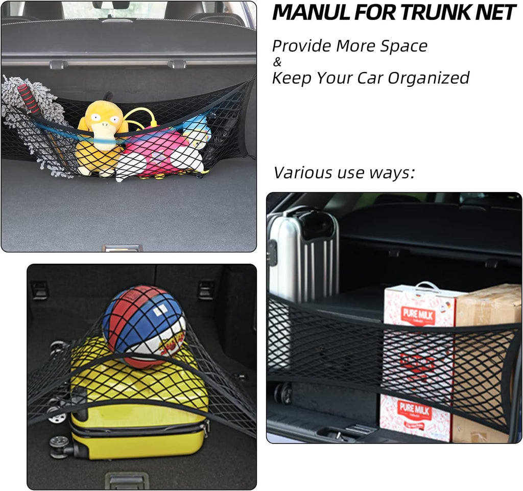 Car Rear Cargo Net for SUV Trunk Organizer F130