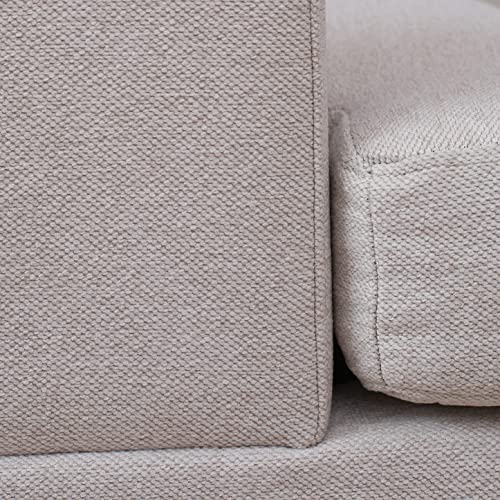 Upholstered U-Shape Sectional Sofa with Chaise Lounge, Beige S3622