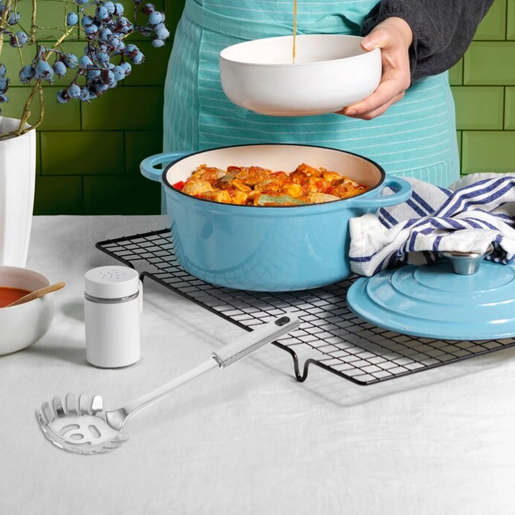 Stainless Steel Pasta Server with Spaghetti Spoon and Fork S29996