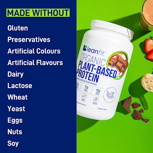 Organic Plant-Based Protein Powder, Natural Chocolate Flavor, 21g Protein N765