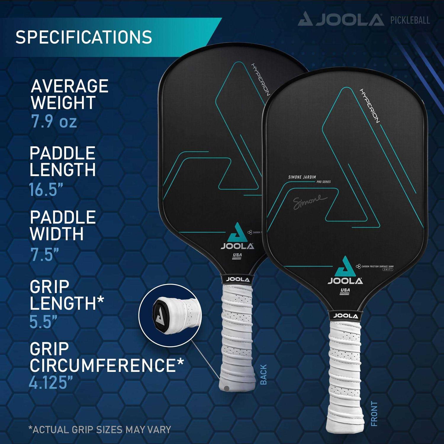 Pickleball Paddle with Carbon Fiber Surface U165763