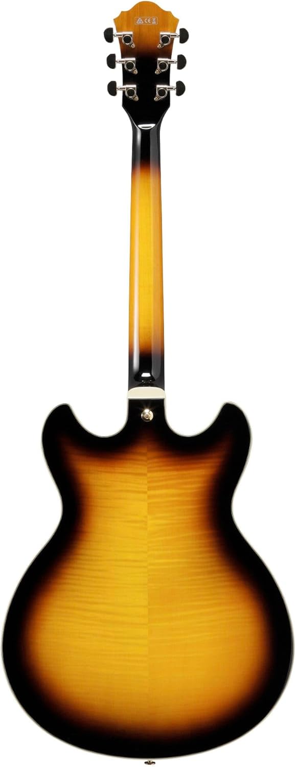 Semi-Hollow Electric Guitar Antique Yellow Sunburst E628