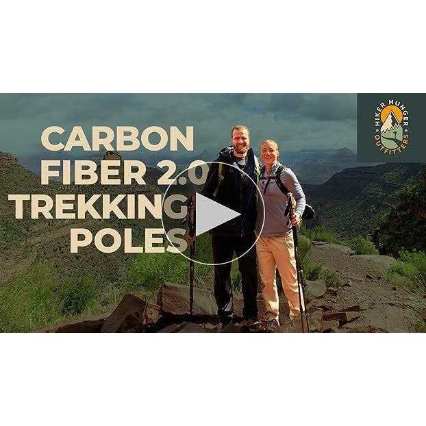 Carbon Fiber Trekking Poles Collapsible Walking T7358