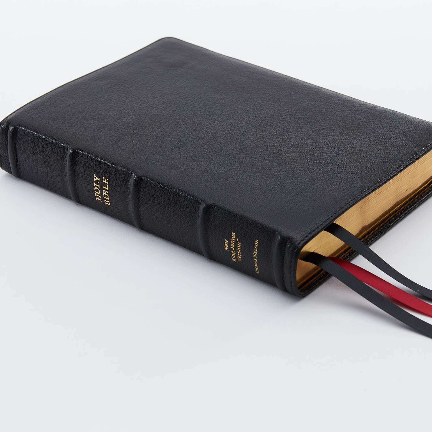 Reference Bible, Center-Column, Premium Goatskin Leather, Black, Red Letter Q11760
