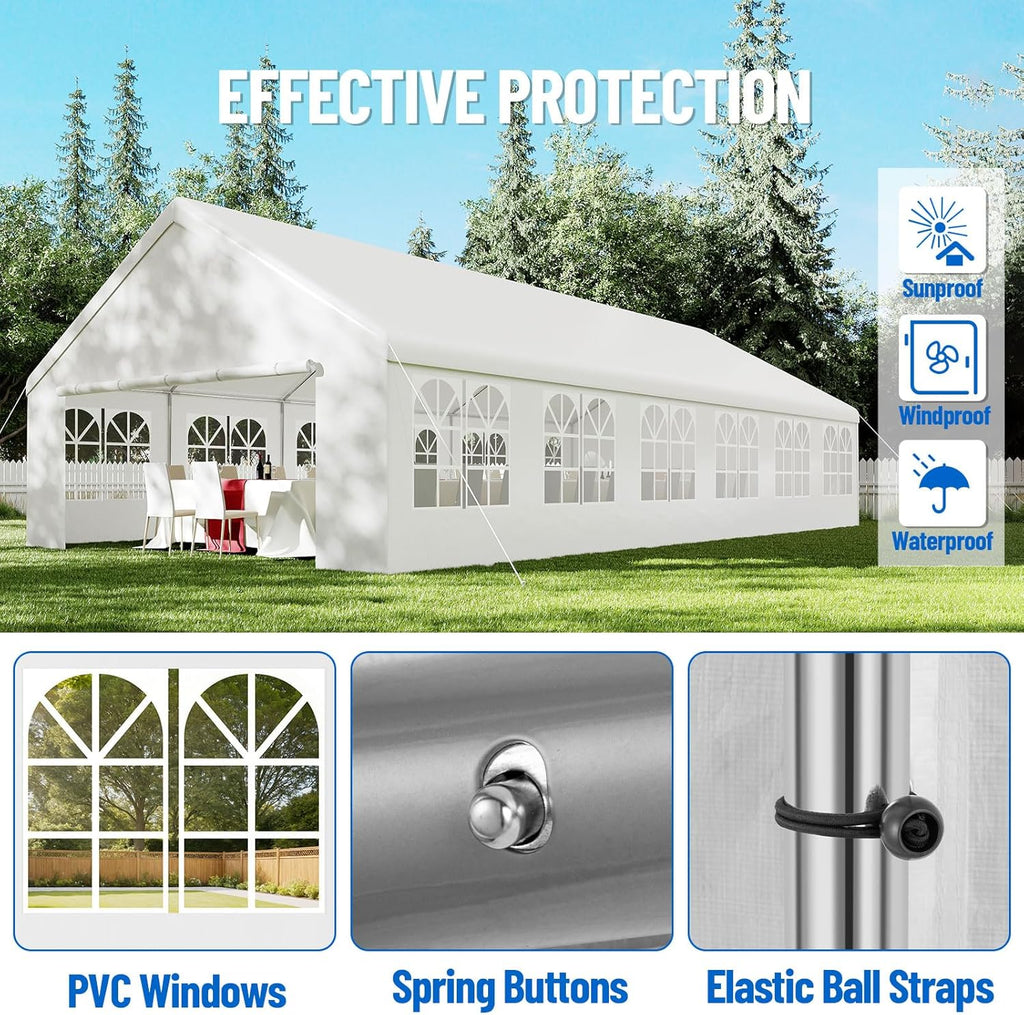 20x40 ft Outdoor Party Tent with Removable Sidewalls G28347