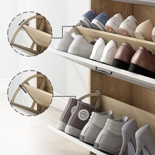 Shoe Cabinet with 3 Flip Drawers for Entryway F85048