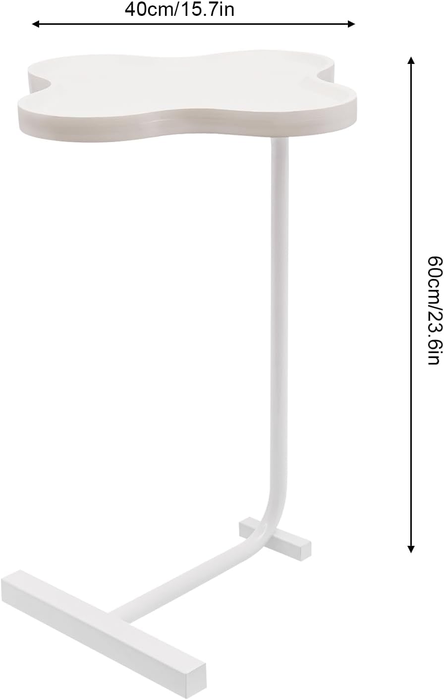 C Shaped Side Table, Modern Narrow Round End Table with Curved Desktop H98770