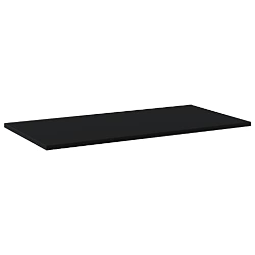 Melamine Shelf Boards 15.7x7.9x0.6 Inch, Black, 8 Pack G120