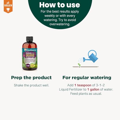 Aloe Vera Plant Fertilizer 3-1-2 Concentrate for Indoor Plants and Flowers W81636