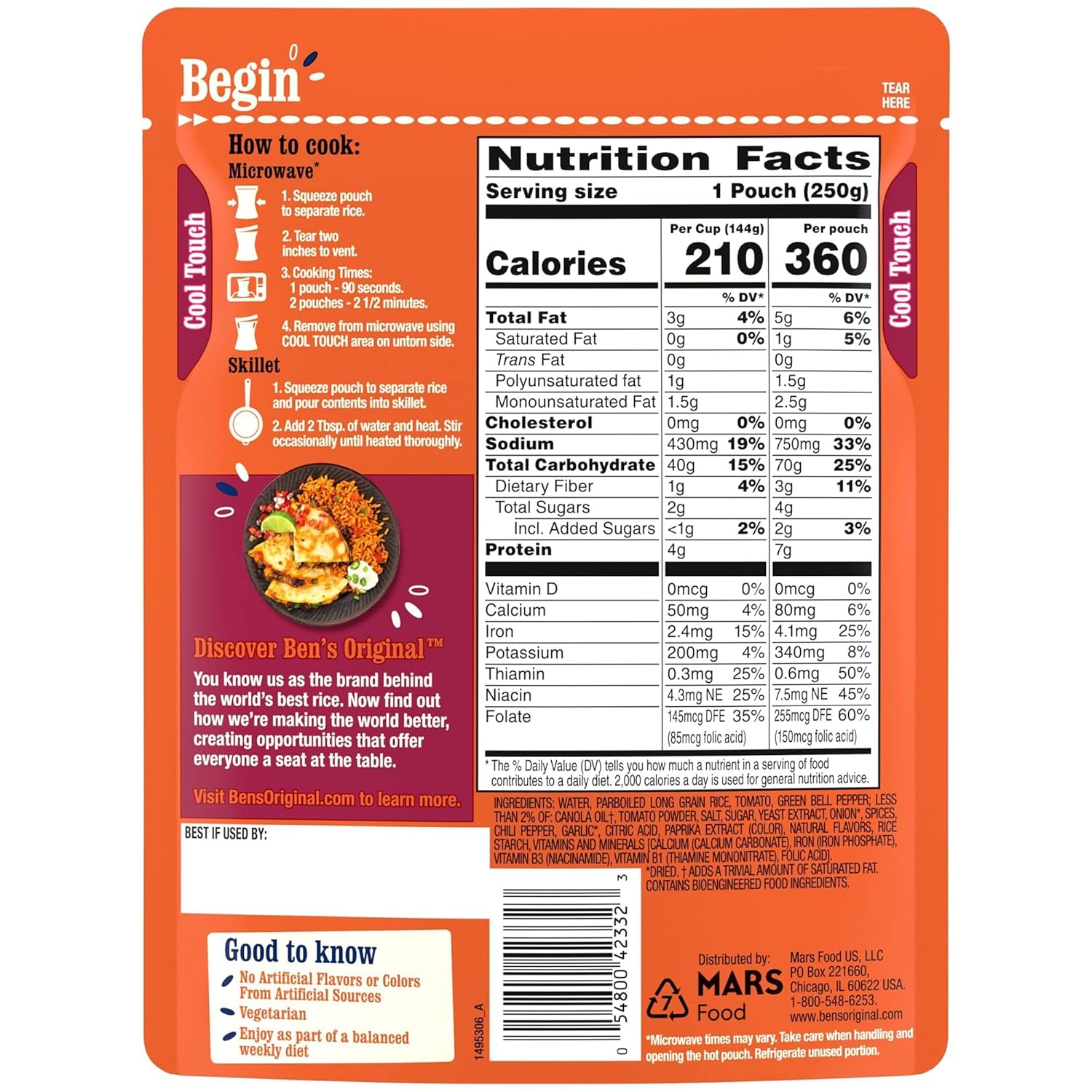 Spanish Style Rice, 8.8 oz, 6 Pack S798