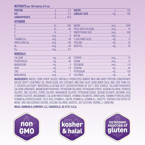 Baby Formula with DHA, Reduces Fussiness and Gas, Liquid Bottle, 32 Oz G517