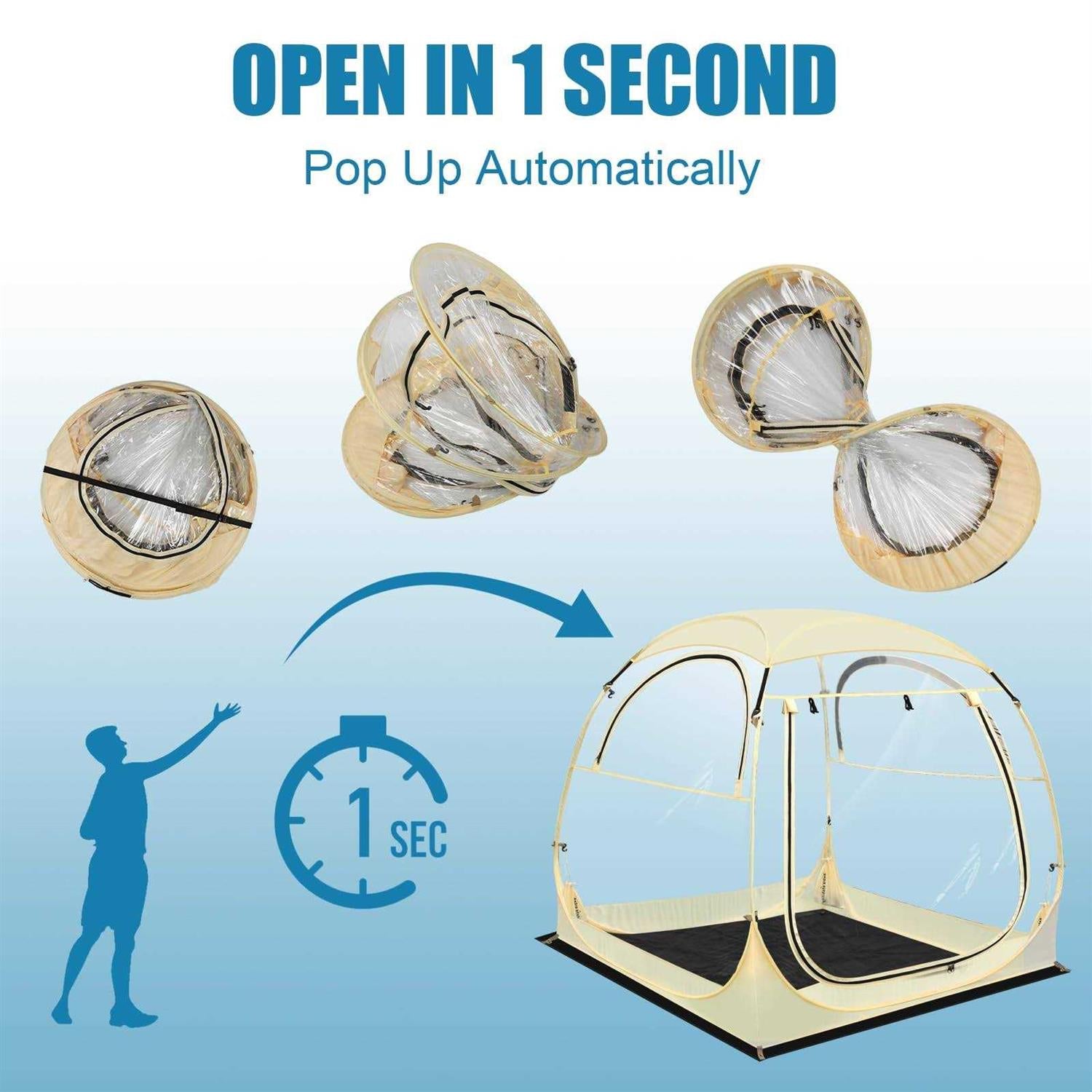 Pop-Up Bubble Tent for Outdoor Camping, 1-6 Person C275765