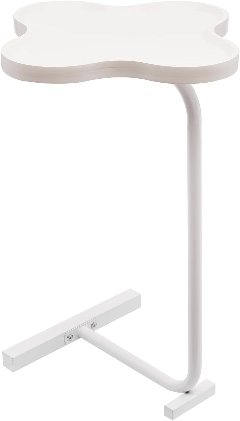 C Shaped Side Table, Modern Narrow Round End Table with Curved Desktop H98770