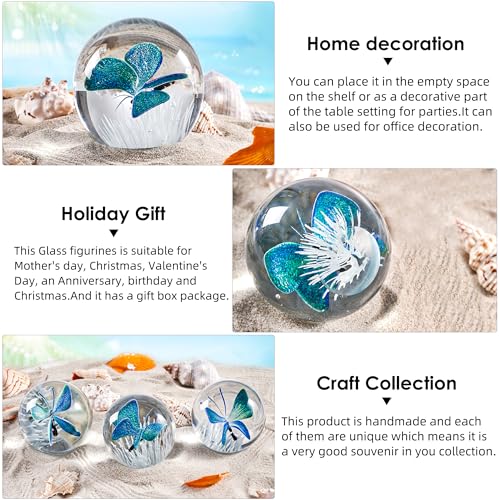 Hand Blown Glass Underwater World Paperweight Y93638