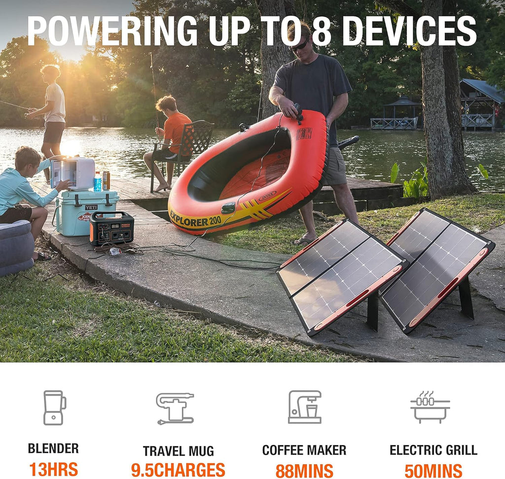 Portable Power Station 1002Wh Solar Generator with 3 AC Outlets for Camping and Emergency G5330