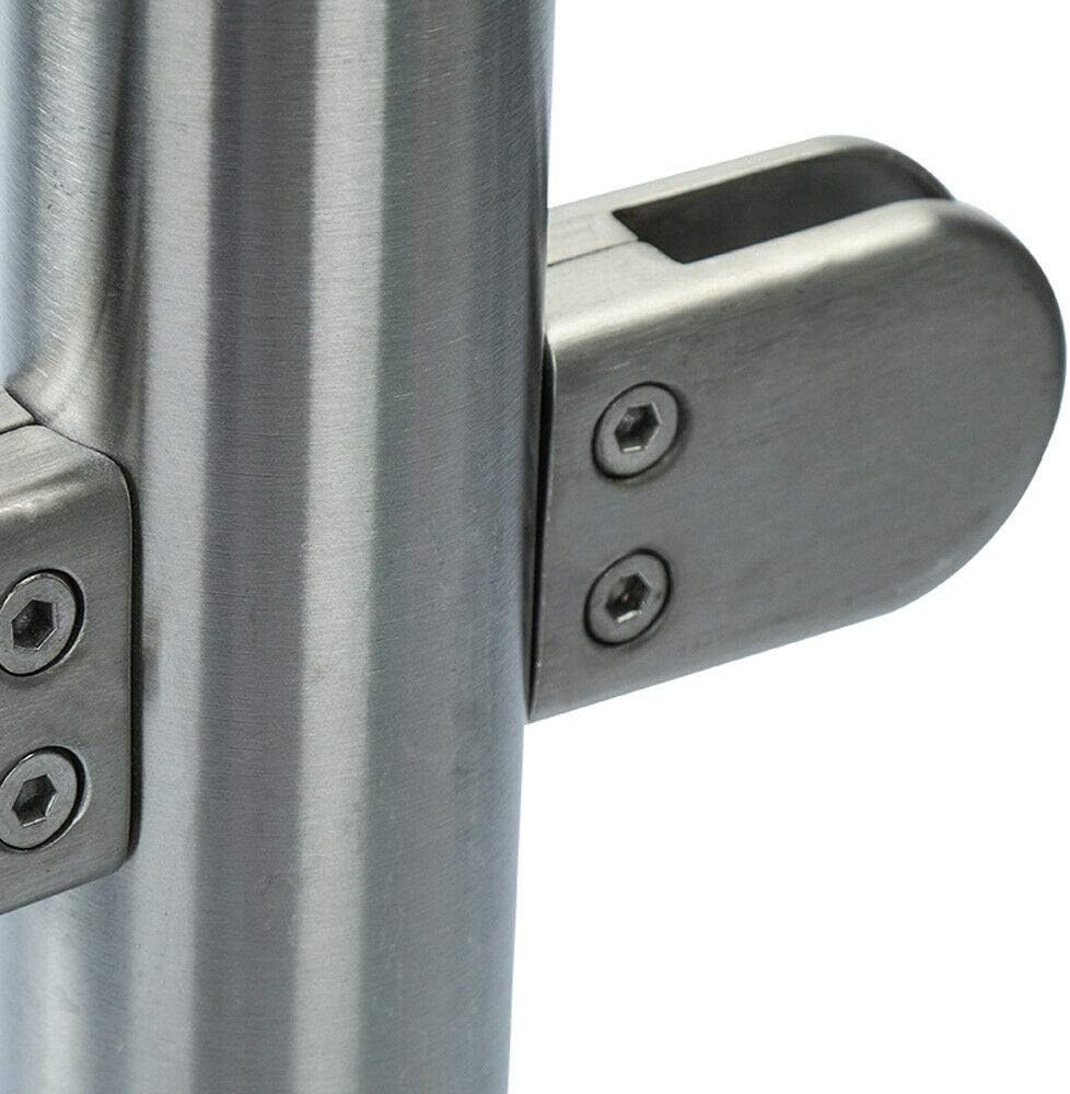 110cm Glass Balustrade Railing Post Stainless Steel Handrail Garden Fencing, Pack of 2 S89003
