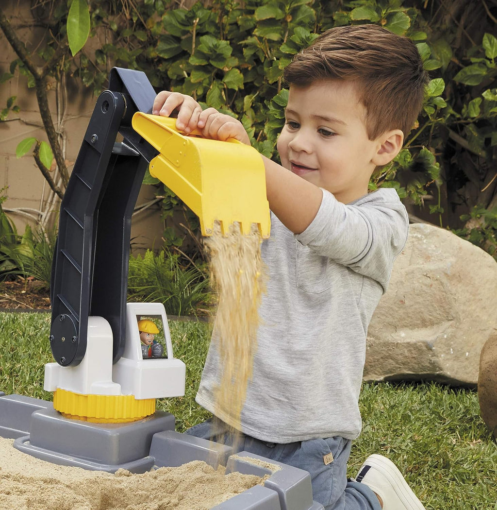 Excavator Sandbox for Kids with Lid and Play Sand Accessories J269