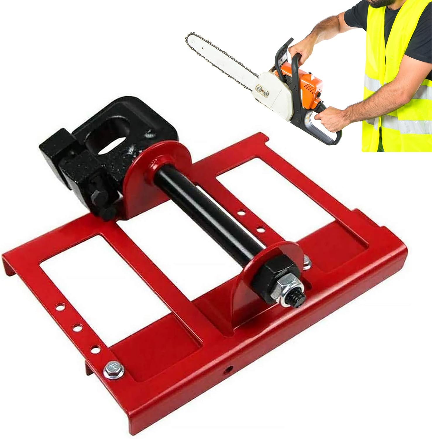 Vertical Chainsaw Mill Lumber Cutting Guide Steel Timber Attachment for Woodworkers X6328