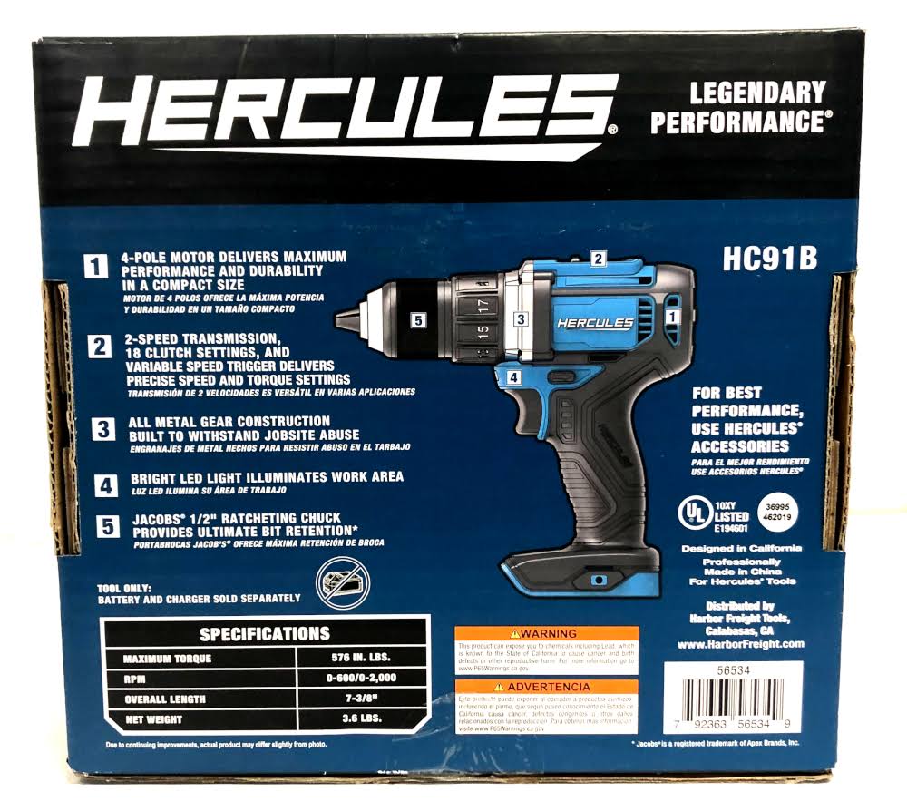 Cordless 1/2 in. Compact Drill/Driver - Tool Only E551777