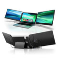 Teamgee 14.2" Portable Monitor, FHD IPS Laptop Screen Extender with 90° Foldable Stand/Dual Speakers, HDMI/USB-A/Type-C Plug and Play for 13”-17” Laptops Remote Work, Fits Wins, Mac, Chrome, Switch