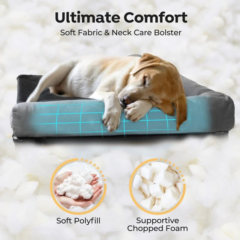 Elevated Dog Bed for Extra Large Dogs, Portable Cooling Cot with Washable Mesh O9973