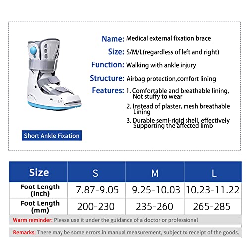 Medical Inflatable Walking Boot for Sprained Ankle, Achilles Tendonitis, Broken Foot M52621