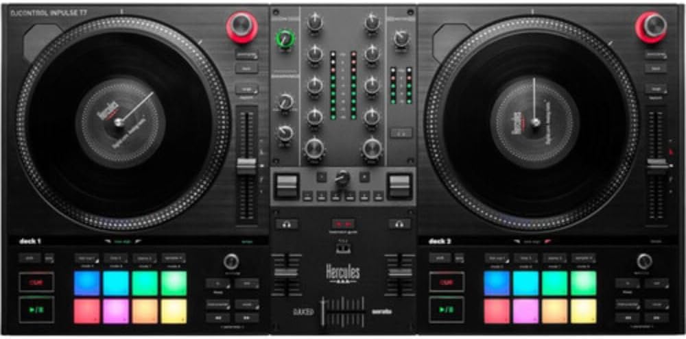 2 Deck Motorized DJ Controller with STEMS Control and Headphones V17613