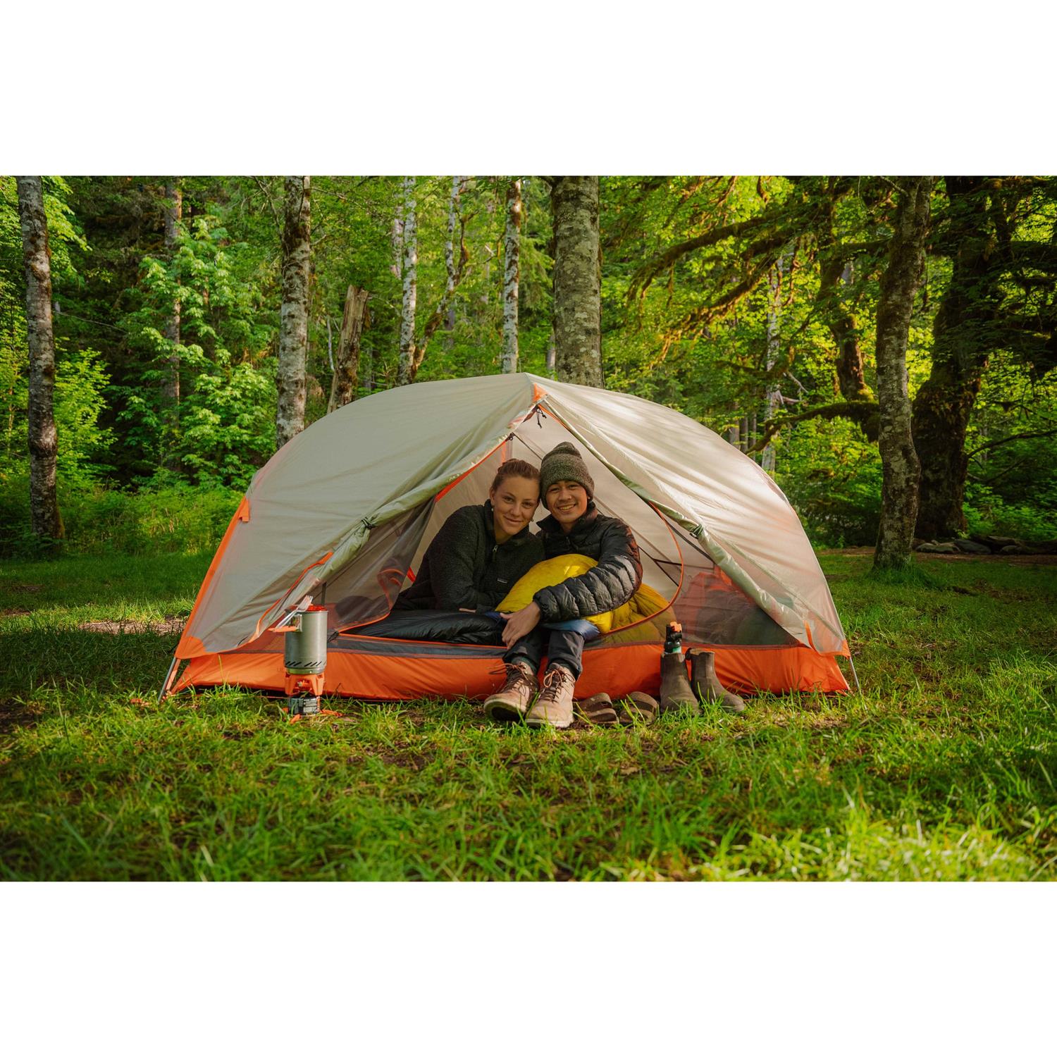 2 Person Backpacking Tent Lightweight 3-Season Freestanding for Camping Hiking G849299