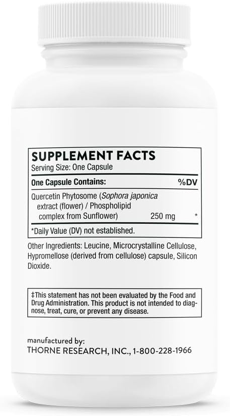 Quercetin Phytosome & NAC Immune Support Supplement, 30 Servings X3056