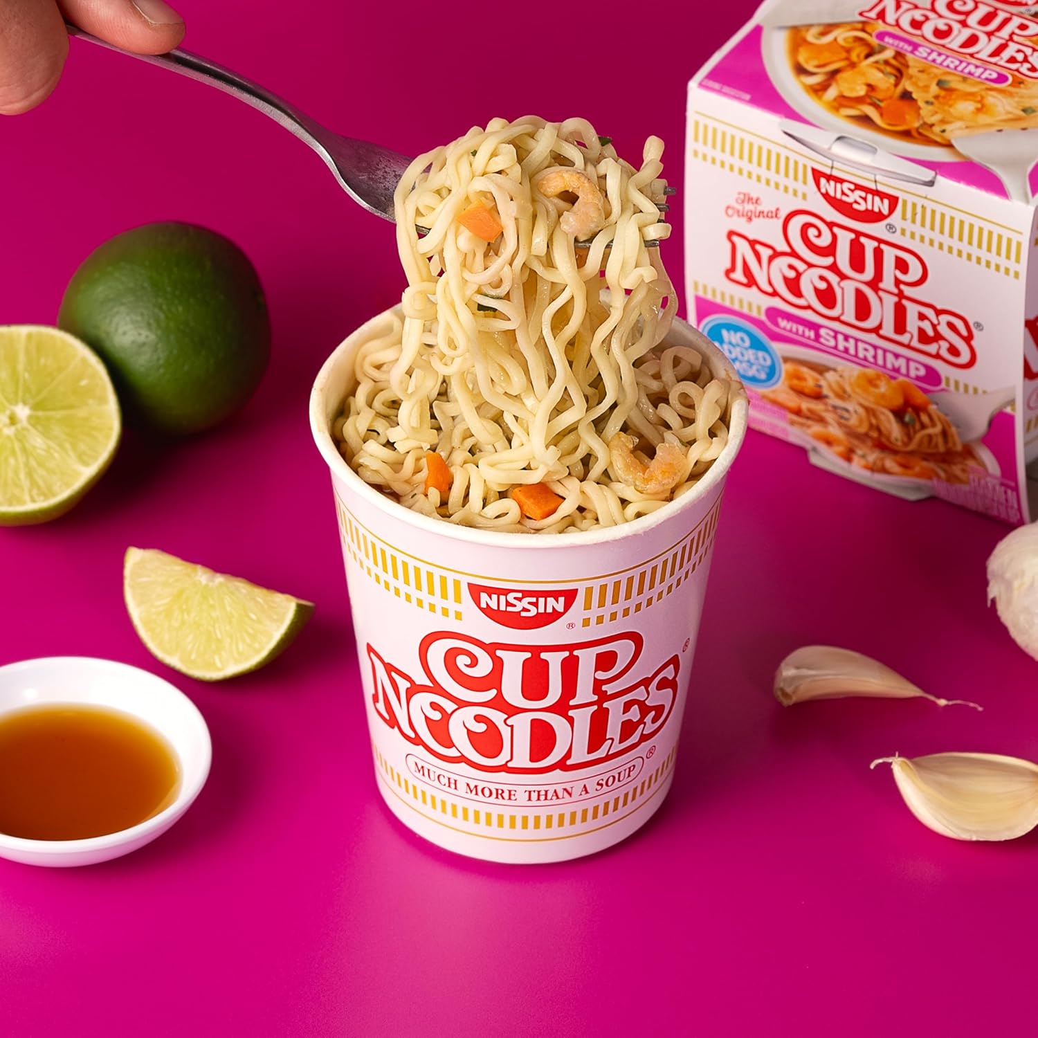 Cup Noodles Soup, Shrimp Flavor, 2.25 oz, Case of 12 V4434