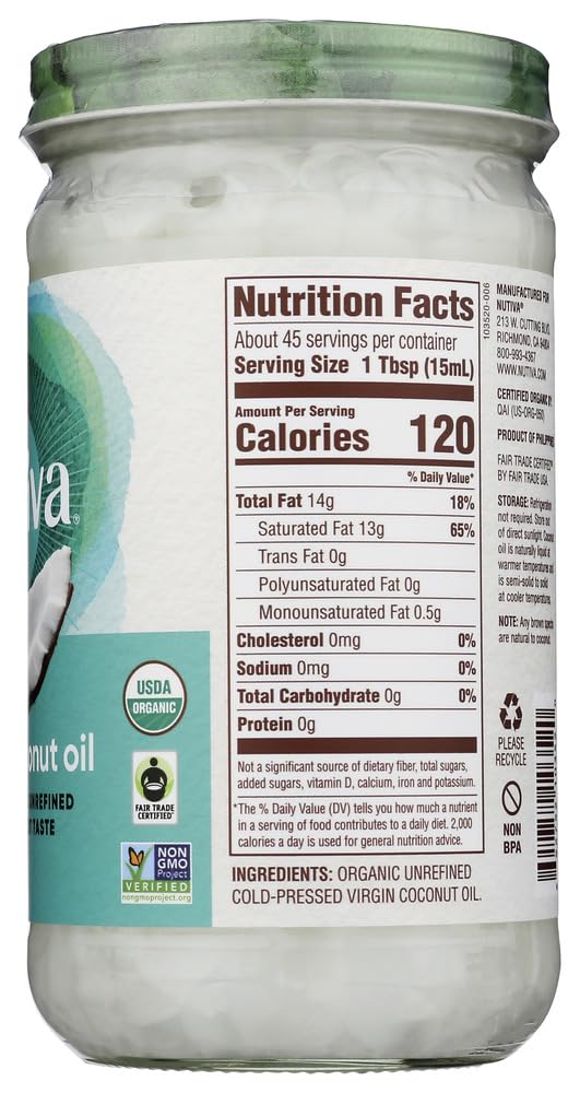Organic Extra Virgin Coconut Oil, 23 fl oz F509845
