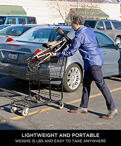Foldable 4-Wheel Rolling Walker with Seat for Adults and Seniors Q20055