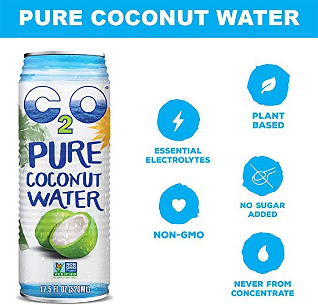 Pure Coconut Water, No Added Sugar, 17.5 FL OZ (Pack of 12) L310