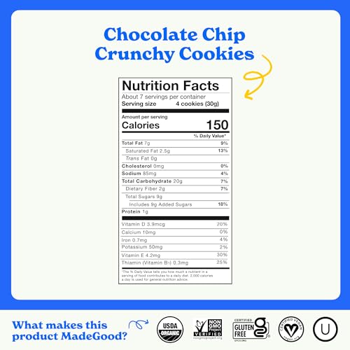 Chocolate Chip Crunchy Cookies, 7 Ounce (6 Pouches) N3630