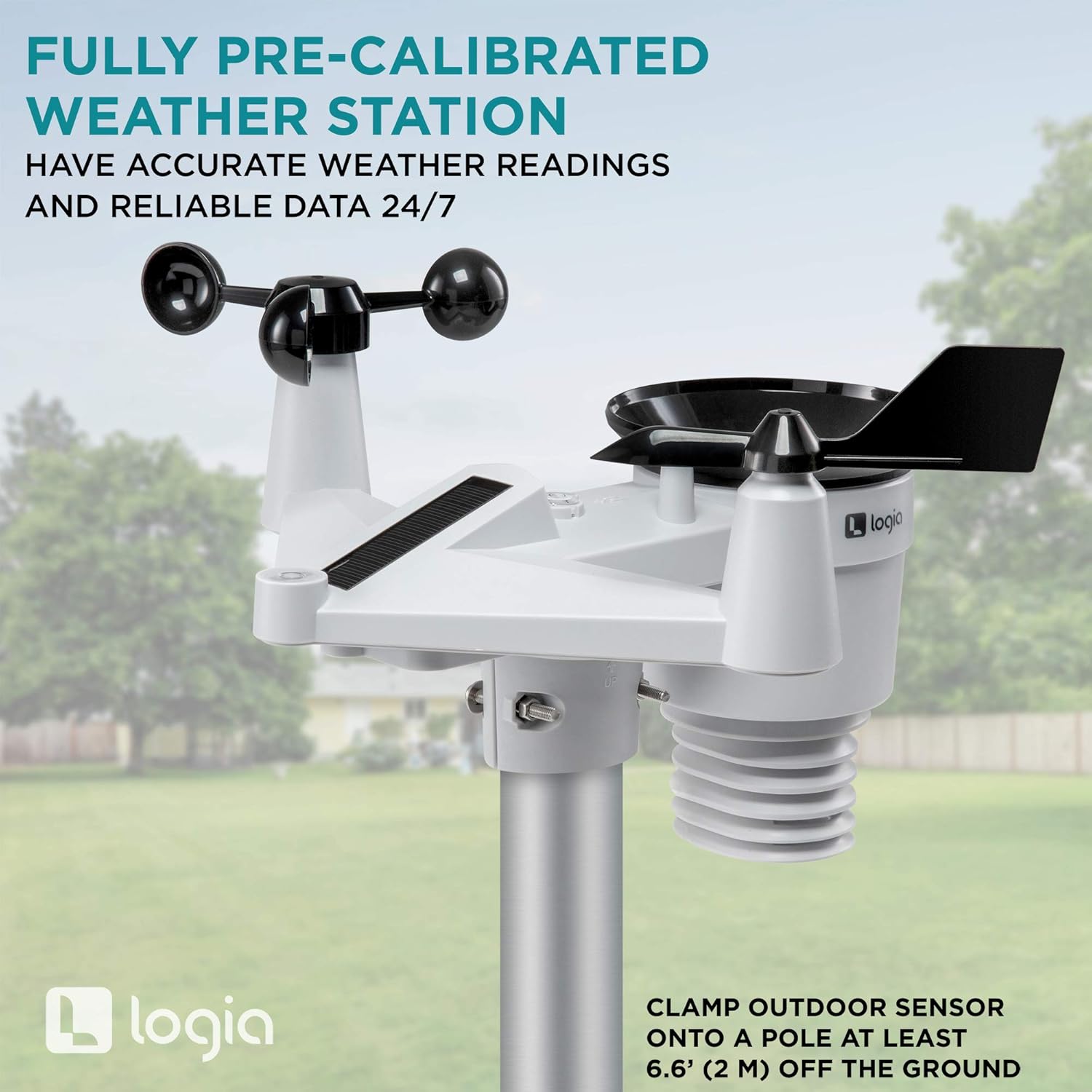 7-in-1 Wi-Fi Weather Station with Solar, Indoor/Outdoor Remote Monitoring System L516768