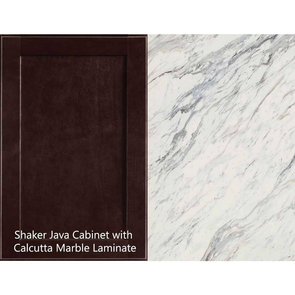 Laminate Countertop Kit 8 ft Calcutta Marble Valencia Edge R23996
