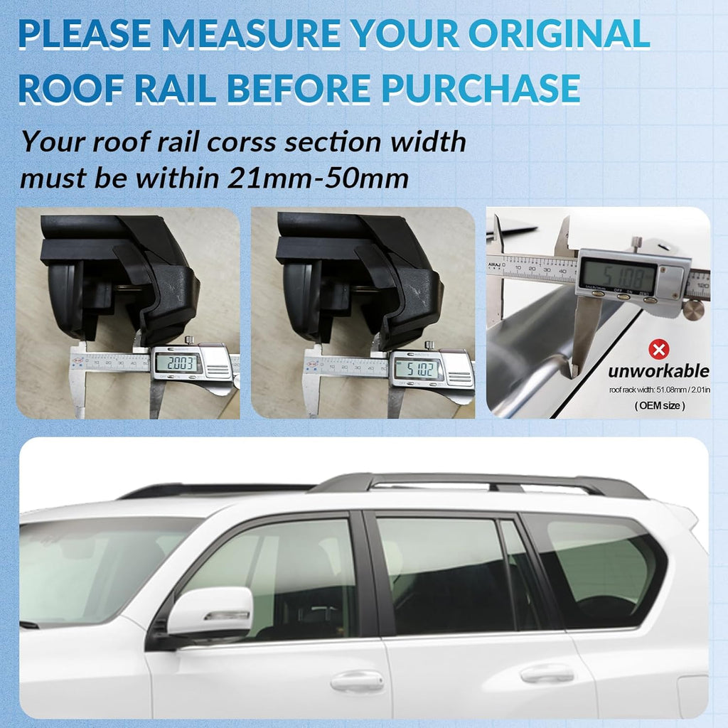 Roof Rack Cross Bars, Adjustable Lockable Aluminum Cargo Carrier, 330 LBS Capacity C9605