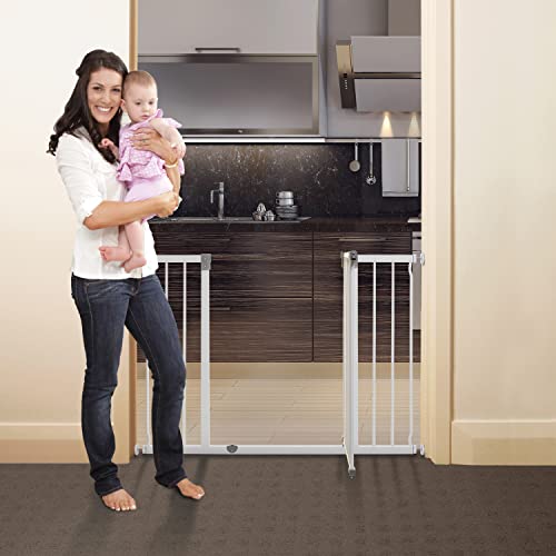 Extra-Wide Baby Safety Gate, Fits Openings 39-42.5 Inches, White K95074