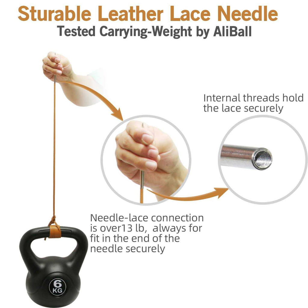 Baseball Glove Lacing Needle with Leather Lacing and Glove Locks F63043