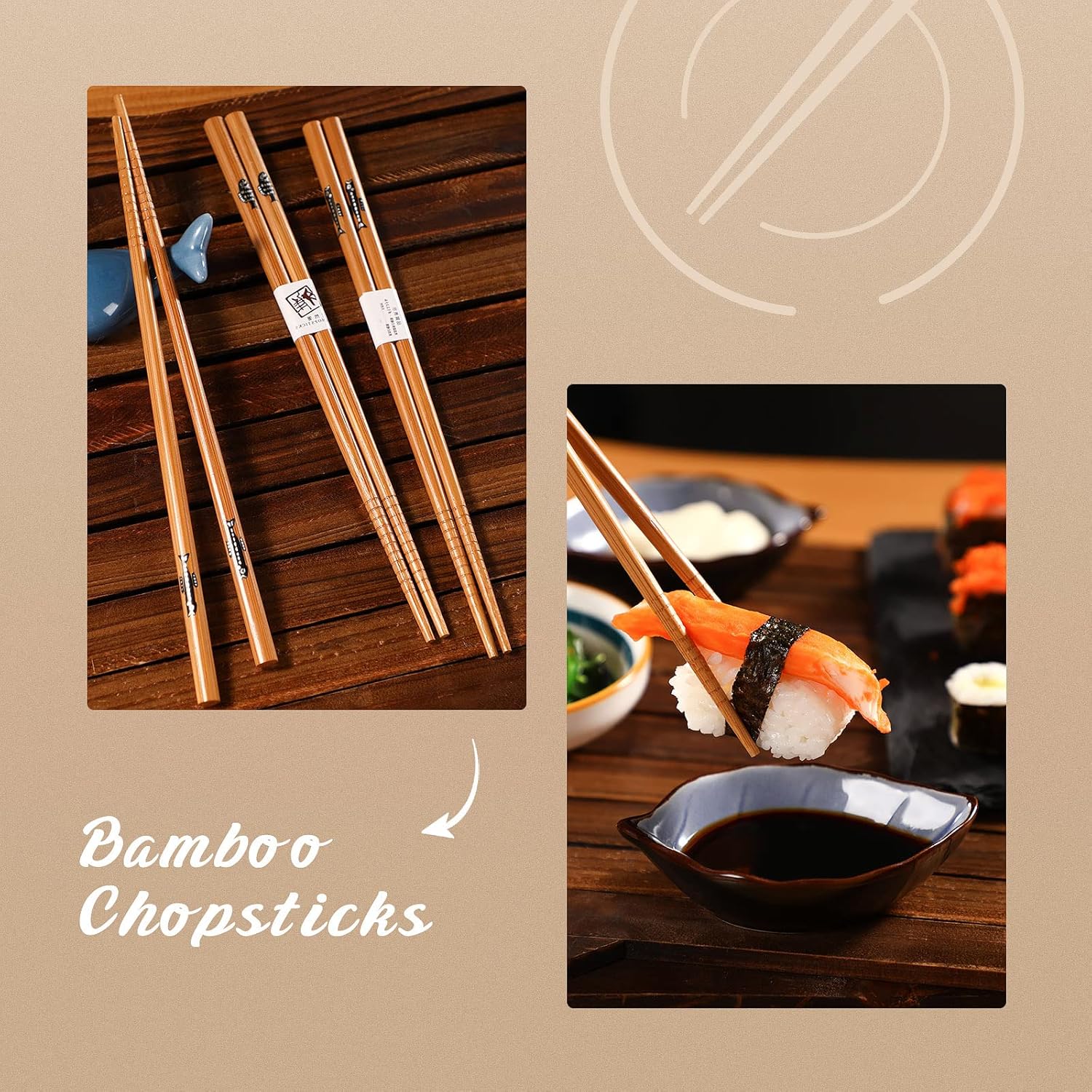 Sushi Making Kit with Bamboo Rolling Mats and Chopsticks K6251