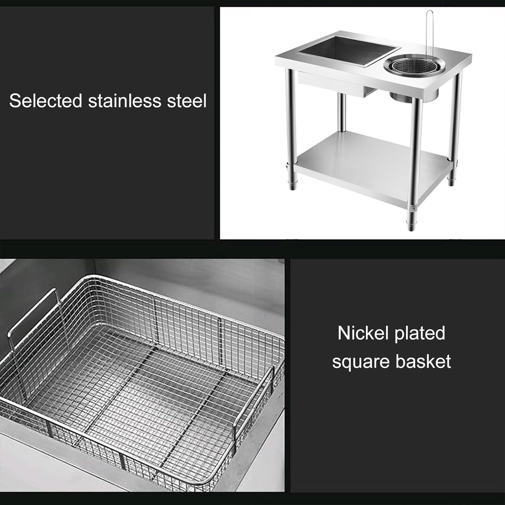 Stainless Steel Breading Table for Commercial Kitchen Prep S381309
