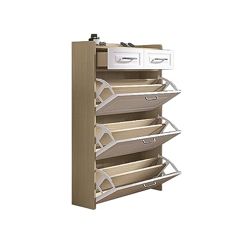 Shoe Cabinet with 3 Flip Drawers for Entryway F85048