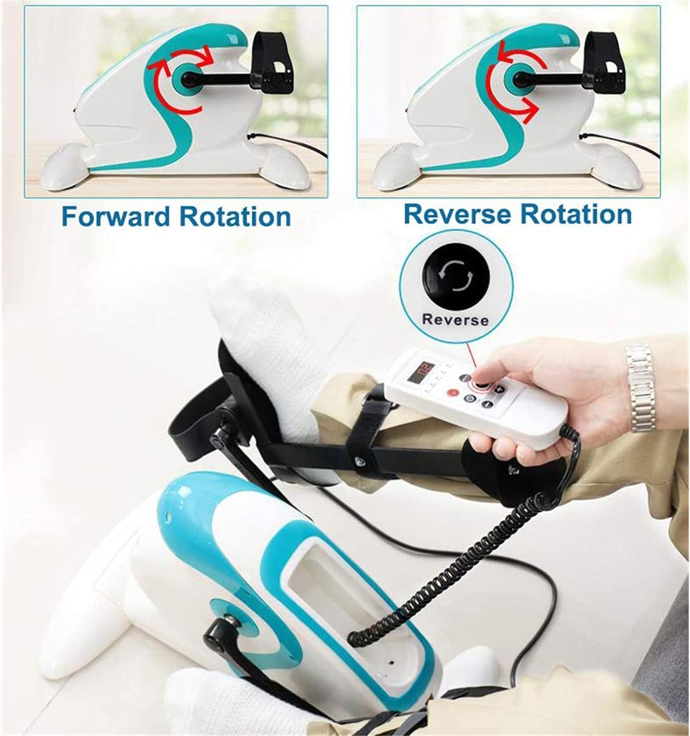 Pedal Exerciser with LCD Display, Portable Arm Leg Exercise Bike A801278