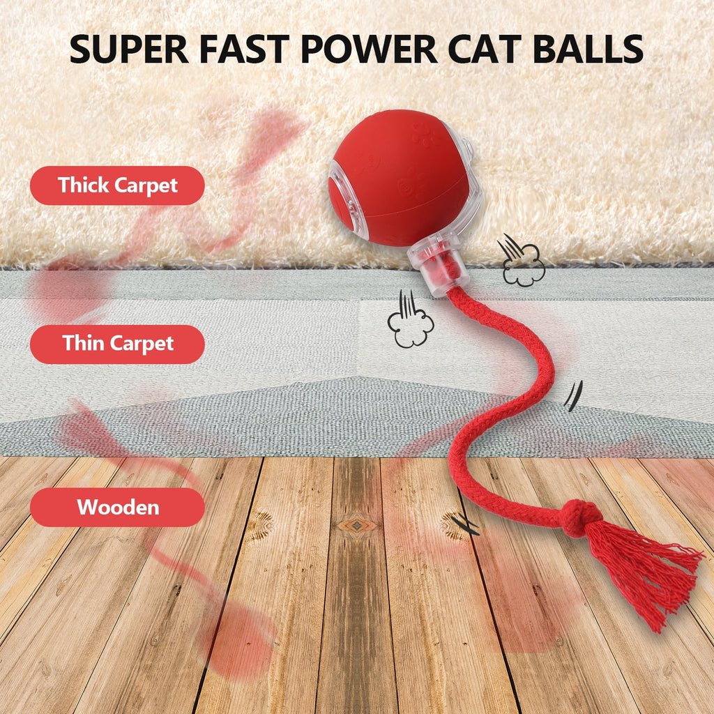 Interactive Cat Toy with Motion-Activated Rolling Ball and Chirping Sounds Z41559