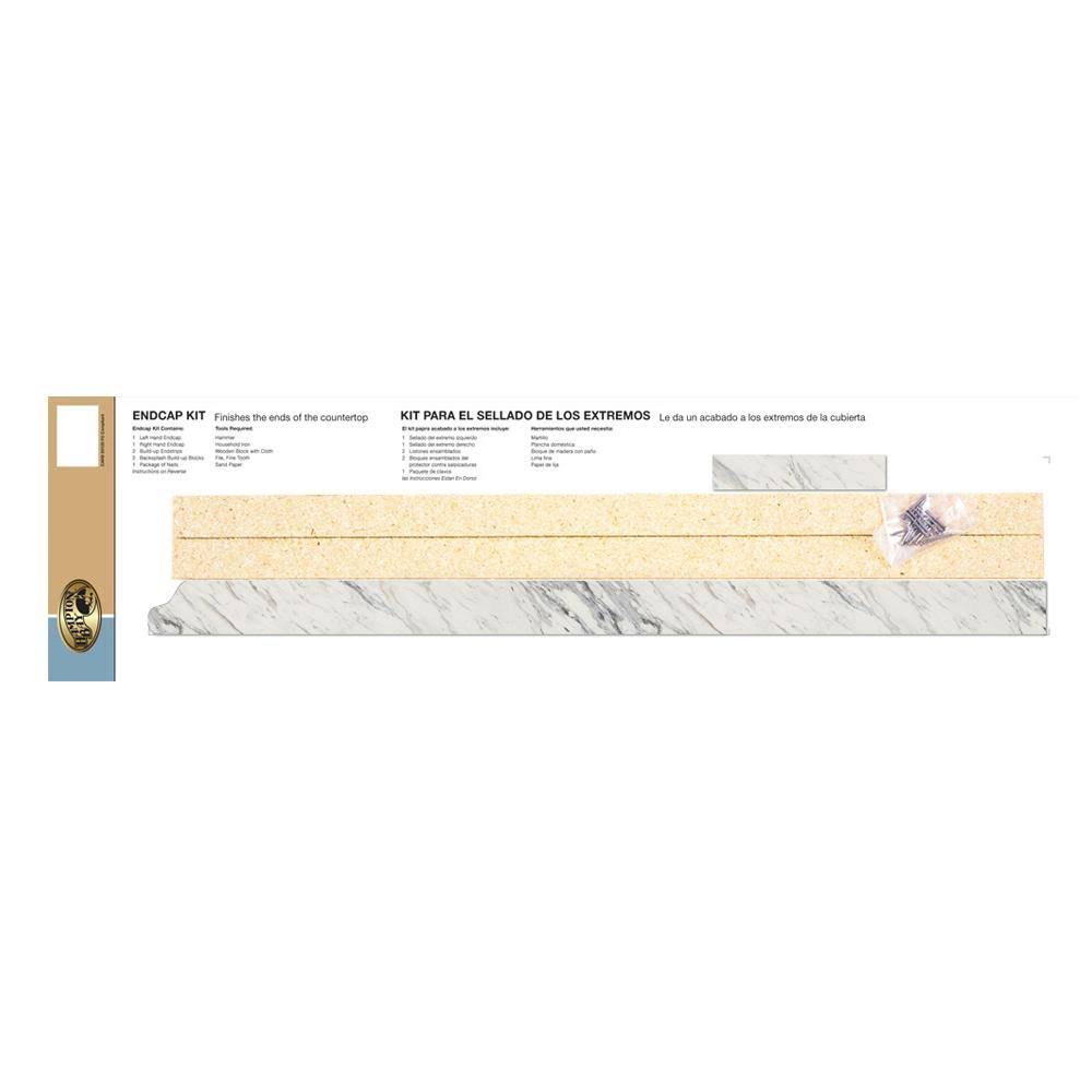 Laminate Countertop Kit 8 ft Calcutta Marble Valencia Edge R23996